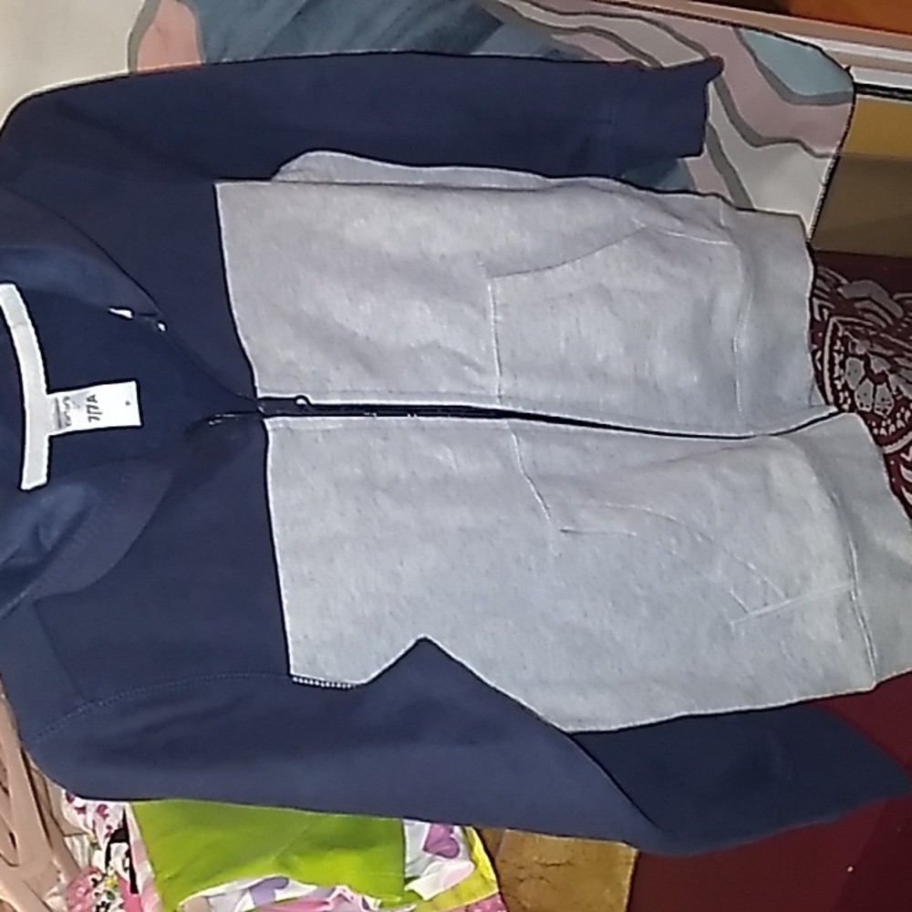 Carters Kid Navy and Gray full zip hoodie 7